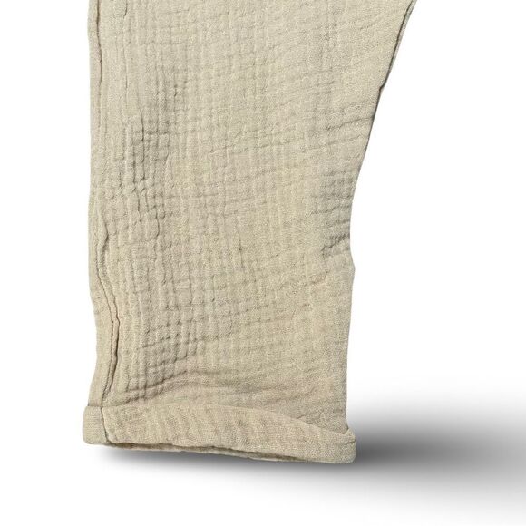 Giggle cotton muslin ruffle jumpsuit beige 3T neutral toddler onesie New - Picture 11 of 11